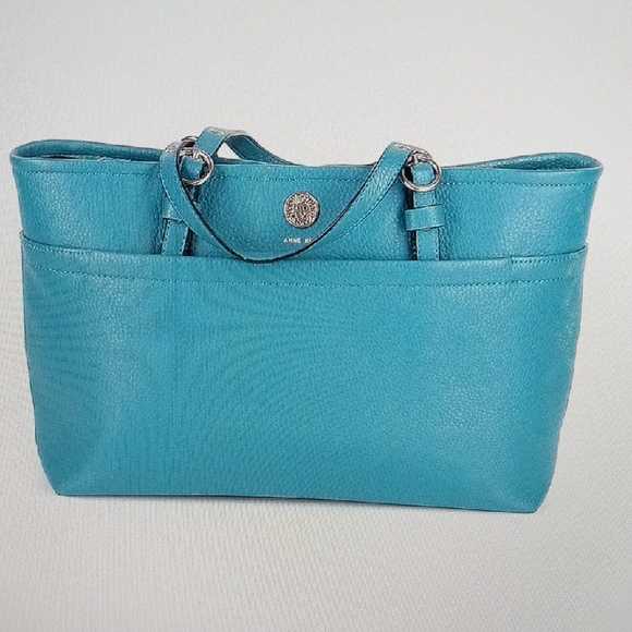 Anne Klein Handbags - Anne Klein Turquoise Tote Bag